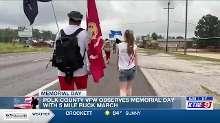 Polk County VFW observes Memorial Day with 5-mile food-donation ruck march