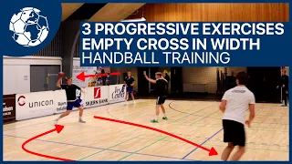 Empty Cross in Width - 3 Exercises In Series - Handballtraining Siglev Skjern | Handball inspires