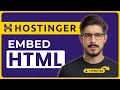Hostinger Website Builder Embed Code 2026 How To Embed HTML Code To Hostinger Website Builder