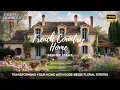 Transform Your Space with French Country Charm Rose-Beige Floral Stripe Wallpaper Ideas