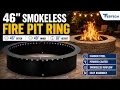 Febtech 46 Steel Smokeless Fire Pit Ring DIY Round Fire Pit Insert