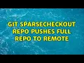 git sparseCheckout repo pushes full repo to remote
