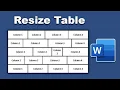 how to resize table column width in word without affecting other cells