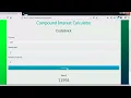 How to Create Compound Interest Calculator Project Using JavaScript in Hindi