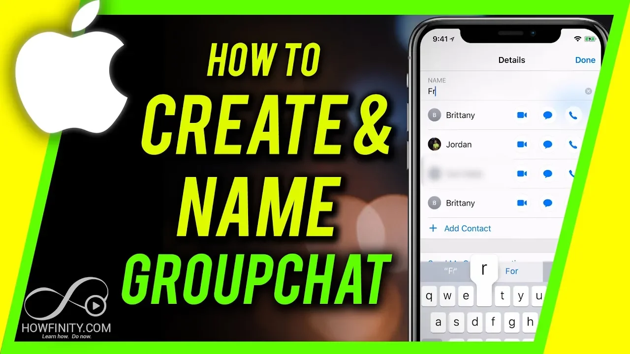 Wie man auf dem iPhone eine Gruppen-Chat erstellt und benennt.