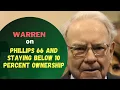 Warren on Phillips 66 and staying below 10 percent ownership
