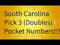 South Carolina Pick 3 Doubles Pocket Numbers