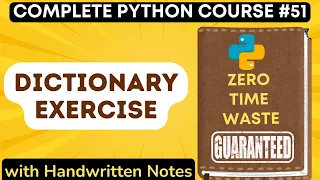 Python Dictionary Practice Exercise Python Tutorial -