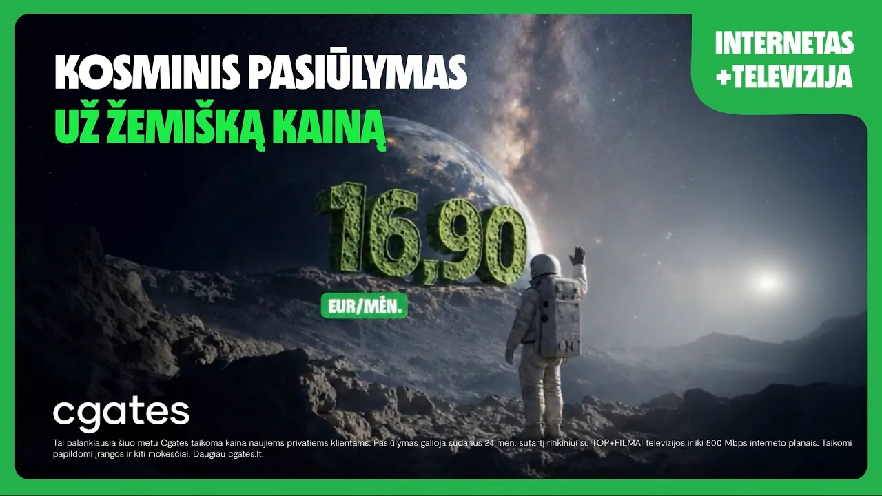Cgates — cgates - Kosminis Pasiūlymas Už Žemišką Kainą (YouTube video ad)