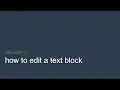How To Edit A Text Block