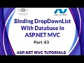 63 Binding DropDownList With Database In ASP NET C Drop Down List With Database