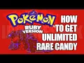 Pokemon Ruby Rare Candy and Master Ball Cheat Code