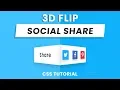 3D Flip Share Button With CSS CSS 3D
