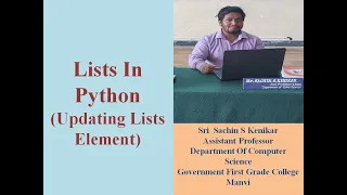 Lists In Python Updating List element