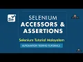 Selenium Accessors Assertions Assert Verify in Selenium Automation Testing Tutorials Malayalam