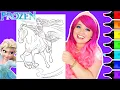 Coloring Frozen 2 Elsa Water Horse Disney Coloring Page Ohuhu Art Markers