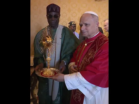 🇳🇬🇻🇦#papaleãoxiv recebeu o novo embaixador da #nigéria junto à Santa Sé #vatican #shorts