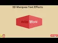 3D Text marquee effects Using HTML and CSS Full Source code