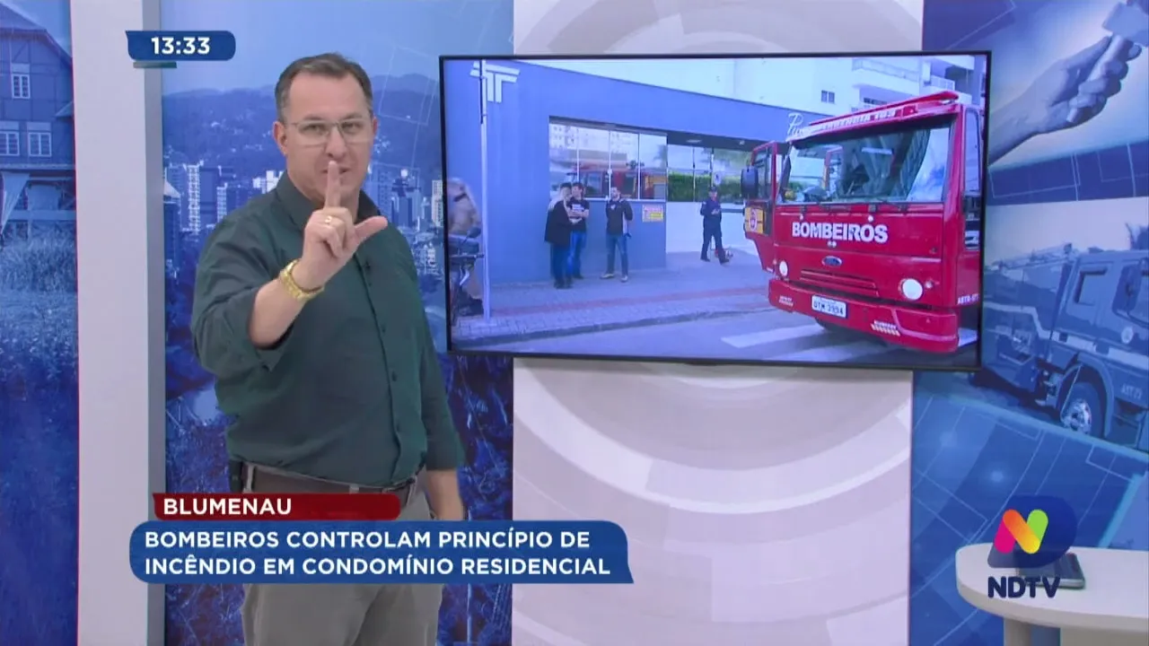 Blumenau: bombeiros controlam princípio de incêndio em condomínio residencial