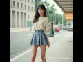 Download Lagu AI Model, Japan Style Denim Skirt LookBook #ai #JapanModel #shorts