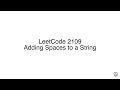 LeetCode 2109 Adding Spaces to a String