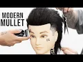 Modern mullet with a taper fade barber tutorial