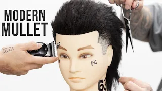 Modern mullet with a taper fade barber tutorial