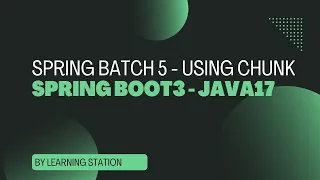 How to write spring batch with chunk Spring Batch 5 Spring Boot 3
