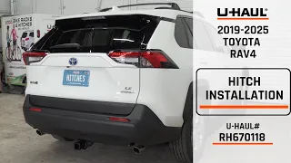 2019-2025 Toyota RAV4 U-Haul Trailer Hitch Installation B W RH670118