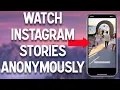 Instagram Watch stories anonymously - iPhone