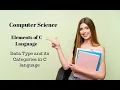 2nd year Computer Science Ch 9 Data Type and its Categories in C language