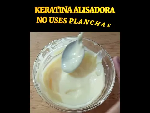 ALISA TU CABELLO SIN PLANCHA KERATINA NATURAL HECHA EN CASA. #shorts