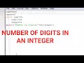 count number of digits in an integer using while loop