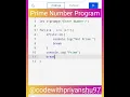 Javascript Prime Number program in javascript