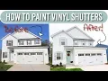 The Best Way To Paint Exterior Shutters - Breaking Out Of Builder Grade