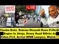 Lagu Tinubu Ruñs, Release Nnamdi Kanu Protest Begins, Watch Police Cla$h Pr0testers, Heavy Road Blocks