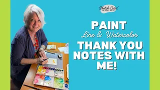 Easy Watercolor Thank You Notes--Paint along with me