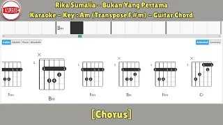 Download Rika Sumalia - Bukan Yang Pertama [Karaoke - Key Am (Transpose F#m) - Guitar Chord] MP3