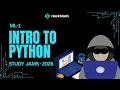 Introduction to Python Programming Study Jam 2026 Hackslash NITP