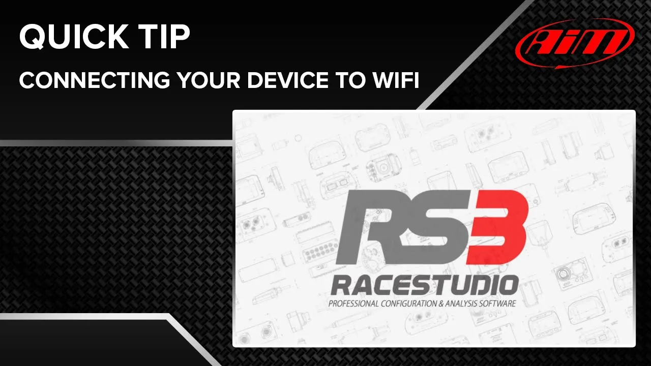 Aim Race Studio 3 - Quick Tip - Connecting A Device to a WiFi Network