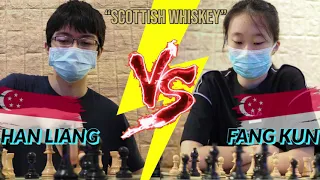 pub chess in singapore four knights scotch accepted missed tactics bishop vs knight endgame