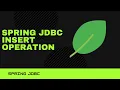 Spring JDBC with DAO design pattern Insert Operation Part - 2