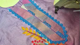 সিম্পল ও সহজ গলার ডিজাইন কাটিং ও সেলাই।Simple & Easy Neck Design Cutting& Stitching @shelaibari5400