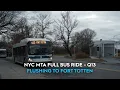 Q13 Bus to Fort Totten Ride 2015 New Flyer XD40 7400 MTA New York City Bus