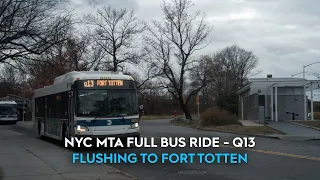 Q13 Bus to Fort Totten Ride 2015 New Flyer XD40 7400 MTA New York City Bus
