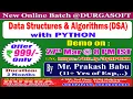 Data Structures Algorithms with PYTHON Online Training DURGASOFT