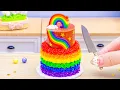 Download Lagu How To Make Miniature Cake Recipe🌈Satisfying Rainbow Chocolate Cake Decorating Ideas By Lotus Cakes