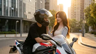 She praises his skateboard; he invites  “Ride ”  #moto  #skate