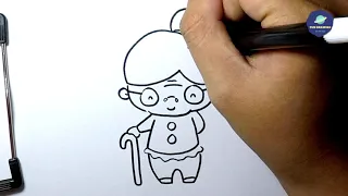 Ho To Draw Grandma 