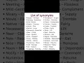 20 Synonyms words in English What is Synonyms of Common Synonym Words Useful Synonyms Words